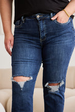 Load image into Gallery viewer, RFM "Dylan" Tummy Control Distressed High Waist Straight Leg Cropped Raw Hem Jeans