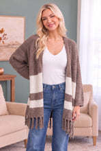 Load image into Gallery viewer, Borrow my Sweater Fringe Cardigan in Mocha