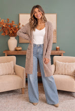Load image into Gallery viewer, Falling For You Taupe Boucle Longline Cardigan