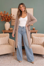 Load image into Gallery viewer, Falling For You Taupe Boucle Longline Cardigan