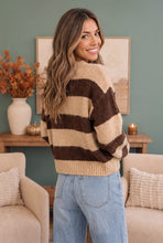 Load image into Gallery viewer, Potluck Cozy Stripe Button Front Cardigan