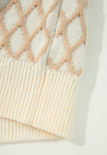 Load image into Gallery viewer, Diamond Pattern Mock Neck Long Sleeve Sweater