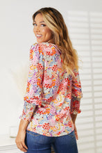 Load image into Gallery viewer, Floral Print Long Puff Sleeve Blouse