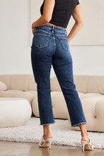 Load image into Gallery viewer, RFM "Dylan" Tummy Control Distressed High Waist Straight Leg Cropped Raw Hem Jeans