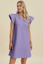 Load image into Gallery viewer, Muse & Melody Ruffled V-Neck Cap Sleeve Dress (multiple color options)