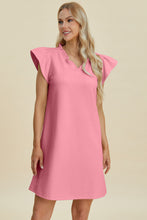 Load image into Gallery viewer, Muse & Melody Ruffled V-Neck Cap Sleeve Dress (multiple color options)