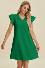 Load image into Gallery viewer, Muse & Melody Ruffled V-Neck Cap Sleeve Dress (multiple color options)