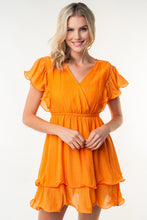 Load image into Gallery viewer, Short Sleeve Woven Layered Dress