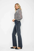 Load image into Gallery viewer, JUDY BLUE Button Fly Hem Destroy Straight Jeans