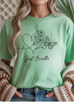 Load image into Gallery viewer, Just Breathe Graphic Tee (multiple color options)
