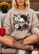 Load image into Gallery viewer, Avoiding Floral Skull Graphic Tee & Sweatshirt (multiple color options)
