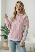 Load image into Gallery viewer, Sweet Spring Blossoms Color Block Hoodie