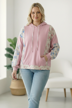 Load image into Gallery viewer, Sweet Spring Blossoms Color Block Hoodie