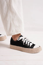 Load image into Gallery viewer, Lace Up Woven Espadrille Sole Sneakers