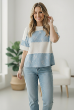 Load image into Gallery viewer, Violets are Blue Colorblock Top