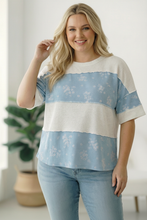 Load image into Gallery viewer, Violets are Blue Colorblock Top