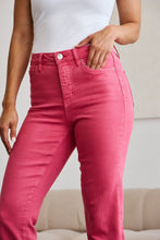 Load image into Gallery viewer, RFM "Dylan" Tummy Control High Waist Straight Leg Cropped Raw Hem Jeans in Sunkissed