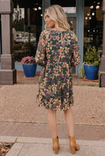 Load image into Gallery viewer, Forest Blooms Long Sleeve Mini Dress