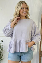 Load image into Gallery viewer, With Gentle Grace Lavender Cotton Blouse