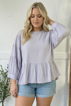 Load image into Gallery viewer, With Gentle Grace Lavender Cotton Blouse