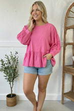 Load image into Gallery viewer, With Gentle Grace Pink Cotton Blouse