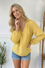 Load image into Gallery viewer, Sunny Side Up V Neck Blouse