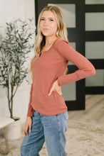 Load image into Gallery viewer, All That I Know Split Neck Top in Marsala