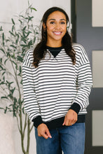 Load image into Gallery viewer, Almost Therapeutic Drop Shoulder Pullover in White and Black