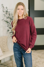 Load image into Gallery viewer, Always True Drop Shoulder Pullover in Dark Burgundy