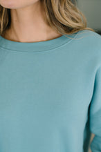 Load image into Gallery viewer, Always True Drop Shoulder Pullover in Dusty Teal