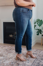 Load image into Gallery viewer, JUDY BLUE Amber Cuffed Slim Fit Dark Wash Jeans