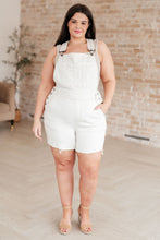 Load image into Gallery viewer, JUDY BLUE Anna High Rise Garment Dyed Cutoff Shortalls in Ecru