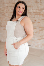 Load image into Gallery viewer, JUDY BLUE Anna High Rise Garment Dyed Cutoff Shortalls in Ecru