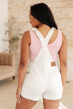 Load image into Gallery viewer, JUDY BLUE Anna High Rise Garment Dyed Cutoff Shortalls in Ecru