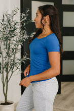 Load image into Gallery viewer, Basically A Part of Me Scoop Necked Tee in Classic Blue