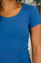 Load image into Gallery viewer, Basically A Part of Me Scoop Necked Tee in Classic Blue