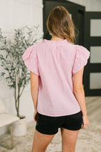 Load image into Gallery viewer, Beauty & Brains Textured Split Neck Blouse