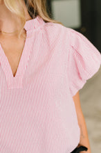 Load image into Gallery viewer, Beauty & Brains Textured Split Neck Blouse