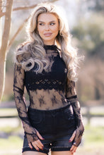 Load image into Gallery viewer, Black Lace Embrace Top