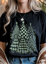 Load image into Gallery viewer, Green Holiday Trees Graphic Tee & Sweatshirt (multiple color options)