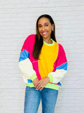 Load image into Gallery viewer, Blockbuster Color Block Pullover in Bright