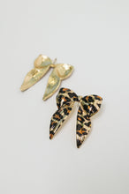 Load image into Gallery viewer, Bow'd & Bold Leopard Print Bow Earrings