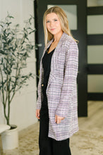 Load image into Gallery viewer, Brixton Tweed Midi Blazer in Lavender Ivory