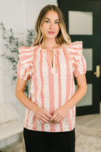 Load image into Gallery viewer, Busy Woman Split Neck Puff Sleeve Blouse