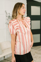 Load image into Gallery viewer, Busy Woman Split Neck Puff Sleeve Blouse