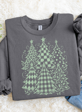Load image into Gallery viewer, Green Holiday Trees Graphic Tee & Sweatshirt (multiple color options)