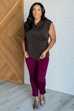 Load image into Gallery viewer, Classic Surplice Front Top in Chocolate