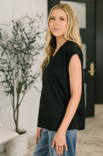 Load image into Gallery viewer, Classic Timeless V-Neck Tee in Black