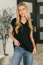 Load image into Gallery viewer, Classic Timeless V-Neck Tee in Black