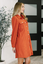 Load image into Gallery viewer, Clever in Corduroy Shirt Dress
